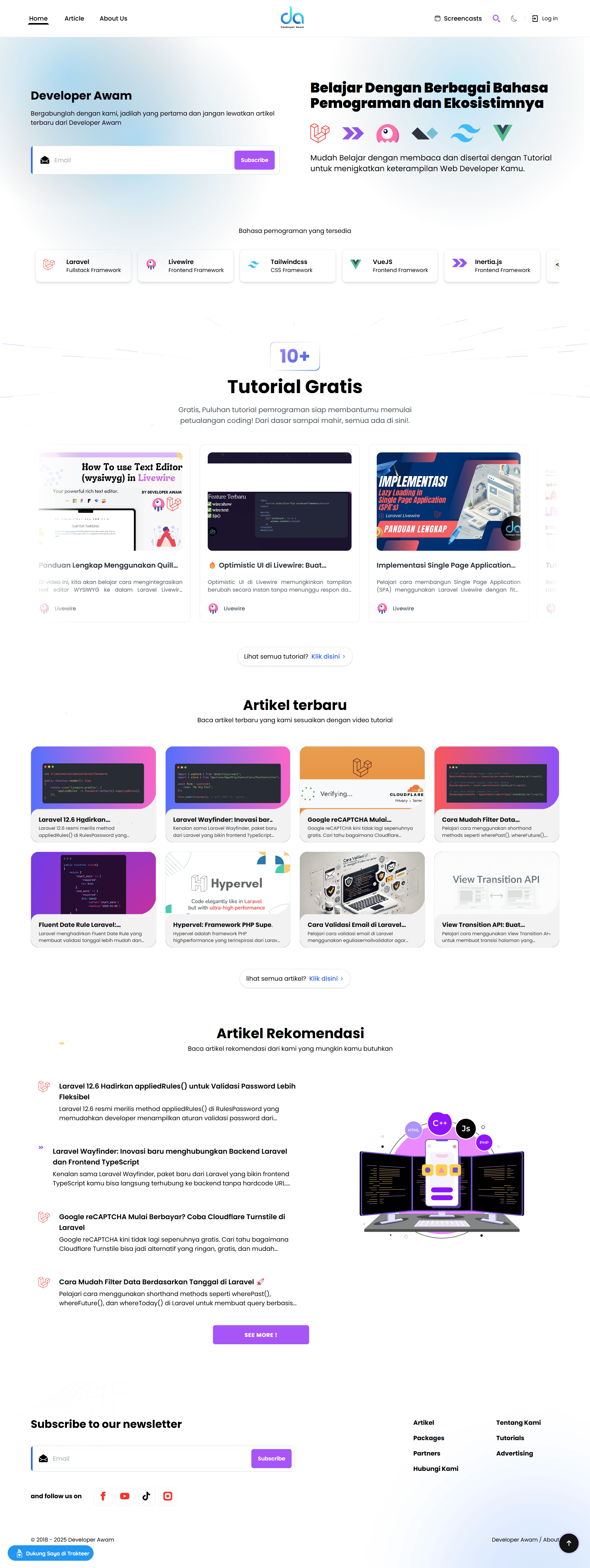 Developer Awam - Website Belajar Coding Bersama Menggunakan Bahasa Indonesia