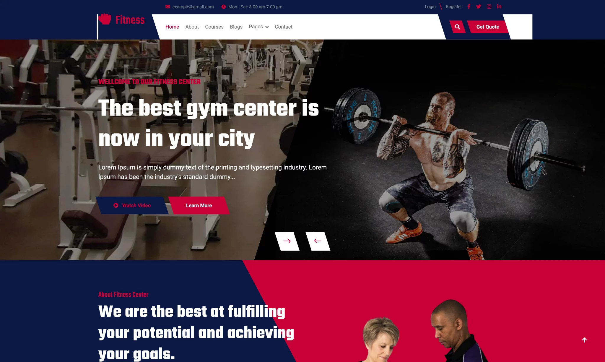 Fitness – Free Responsive Bootstrap 5 Website Template